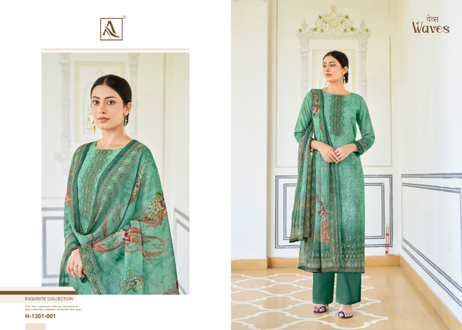 Waves Alok Viscose Muslin Pant Style Suits