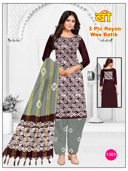 Wax Batik-2901 Balajit Rayon Salwar Suits