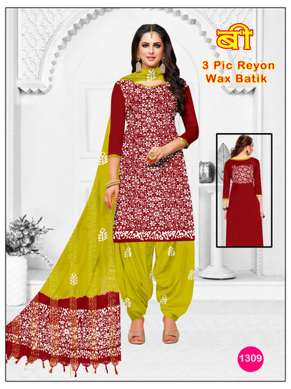 Wax Batik-2901 Balajit Rayon Salwar Suits