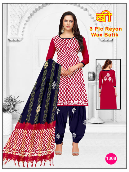 Wax Batik-2901 Balajit Rayon Salwar Suits