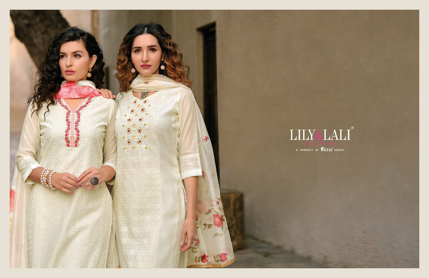 White Lotus Lily Lali Chanderi Silk Readymade Pant Style Suits