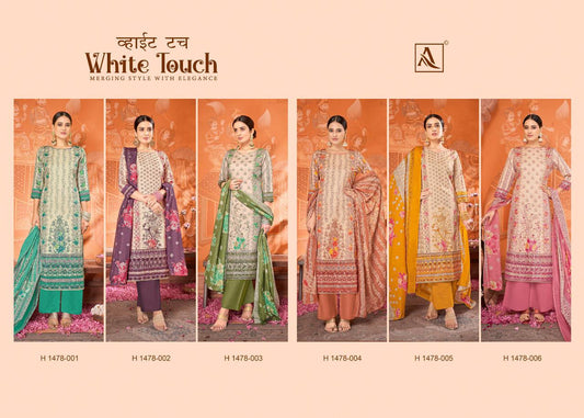 White Touch Alok Jaam Pant Style Suits