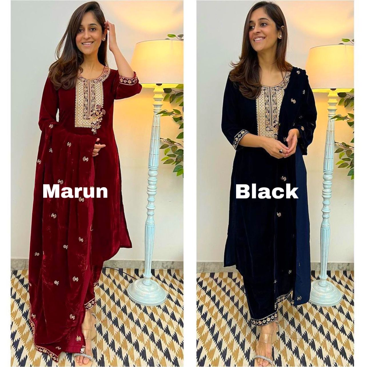 Winter Collection Lady Leela Readymade Velvet Suits