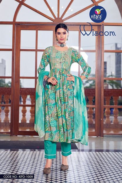 Wisdom Vitara Rayon Readymade Pant Style Suits