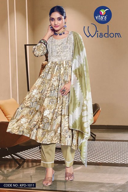 Wisdom Vitara Rayon Readymade Pant Style Suits