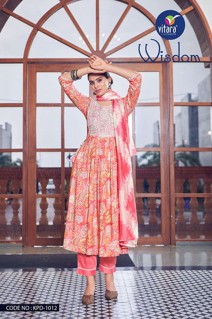 Wisdom Vitara Rayon Readymade Pant Style Suits