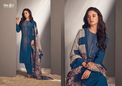 Yara Omtex Natural Crape Pant Style Suits