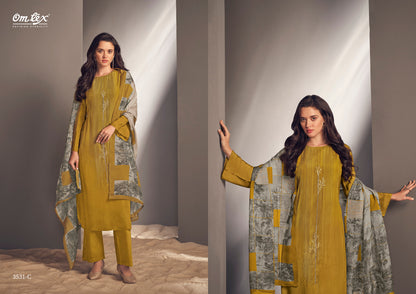 Yara Omtex Natural Crape Pant Style Suits