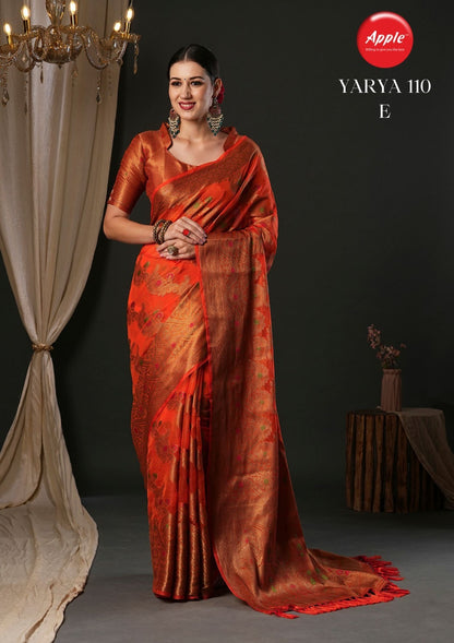 Yarya-110 Apple Organza Sarees