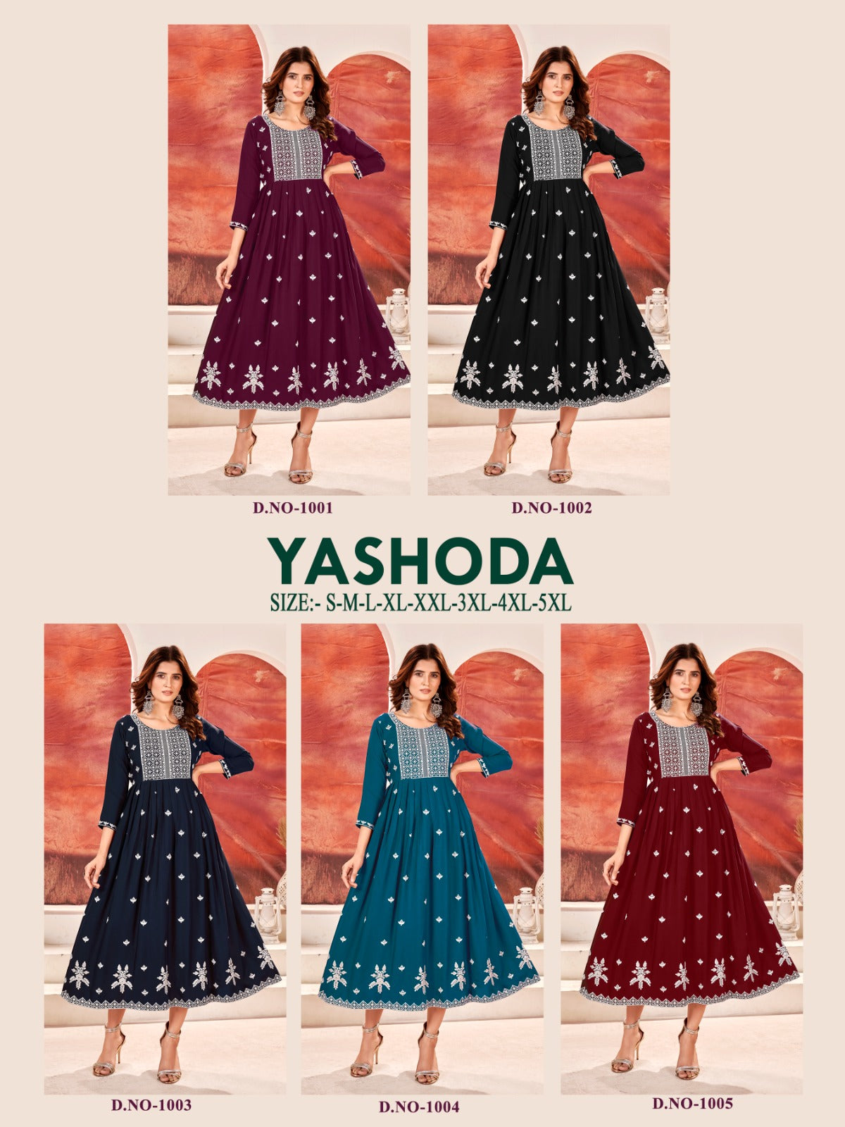 Yashoda Banwery Rayon Anarkali Kurtis