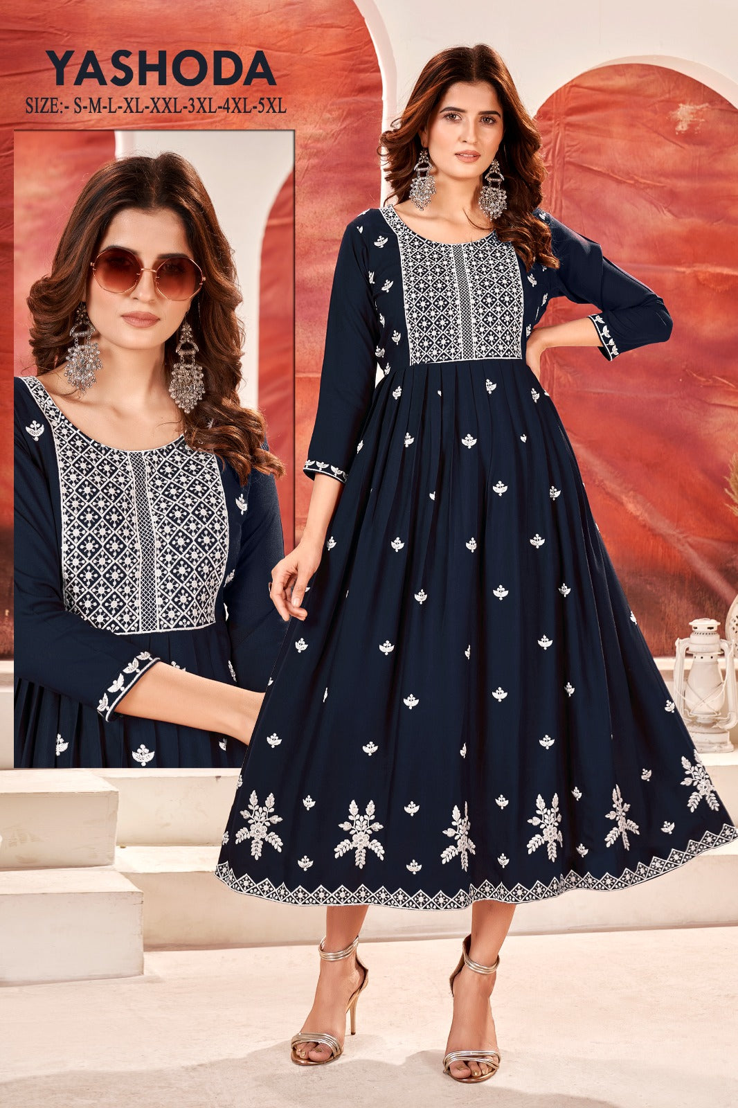 Yashoda Banwery Rayon Anarkali Kurtis