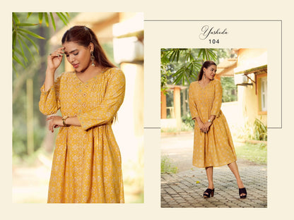 Yashoda Nayra Silk Anarkali Kurtis