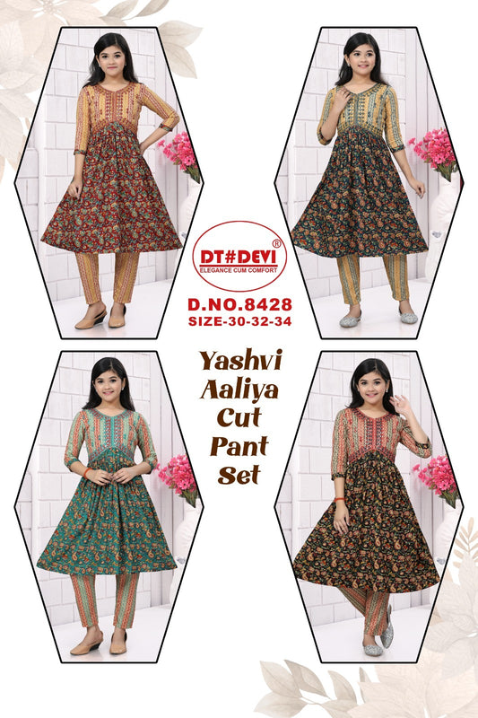 Yashvi 8428 Dt Devi Cotton Girls Pant Set