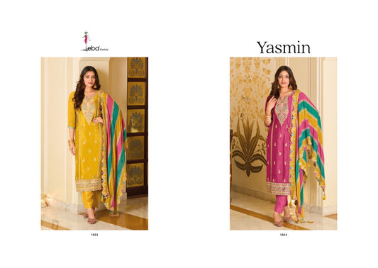 Yasmin Eba Lifestyle Silk Readymade Pant Style Suits