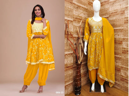 Yd 006 Kaleesha Fashion Vichitra Silk Readymade Suits