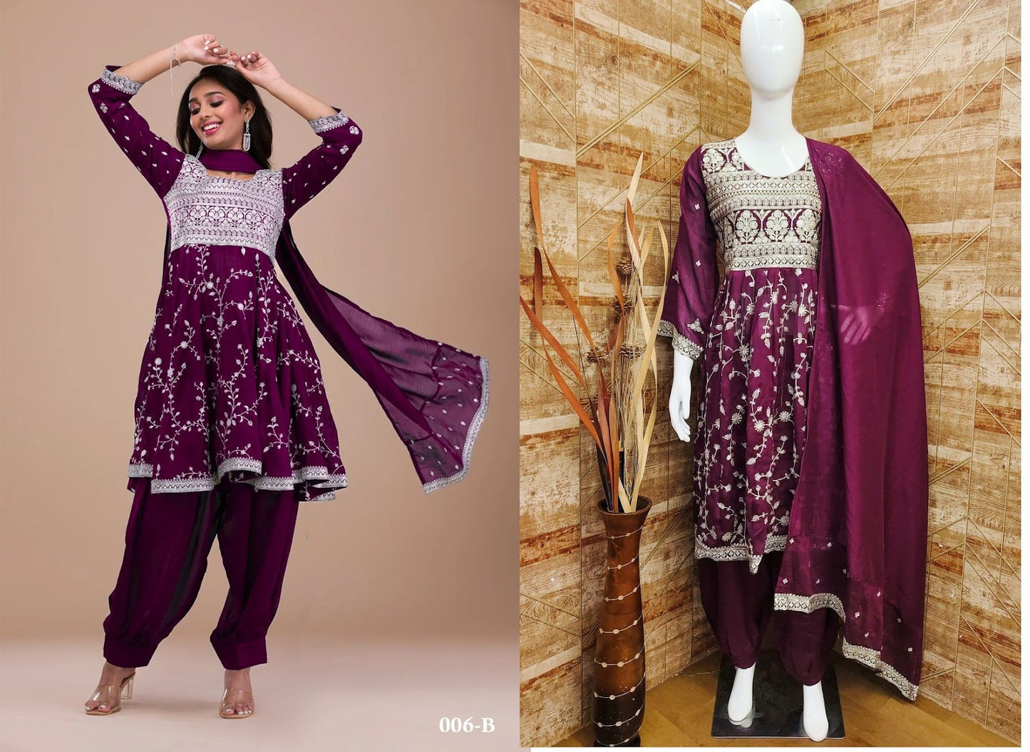 Yd 006 Kaleesha Fashion Vichitra Silk Readymade Suits