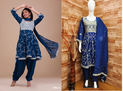 Yd 006 Kaleesha Fashion Vichitra Silk Readymade Suits