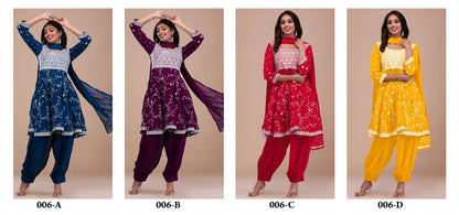 Yd 006 Kaleesha Fashion Vichitra Silk Readymade Suits