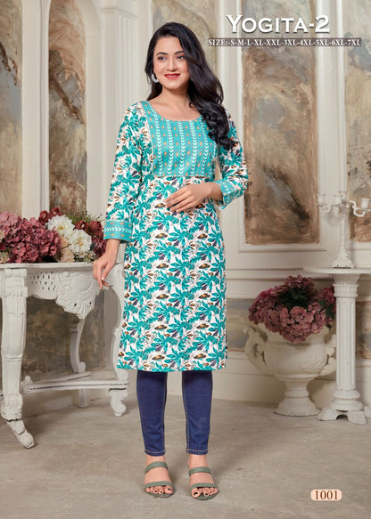 Yogita-2 Mf Rayon Knee Length Kurtis