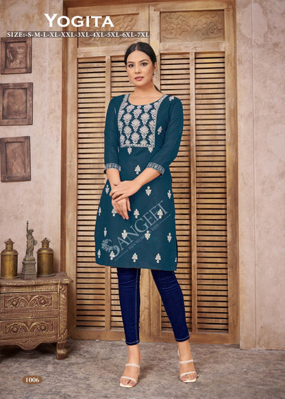 Yogita Mf Rayon Knee Length Kurtis