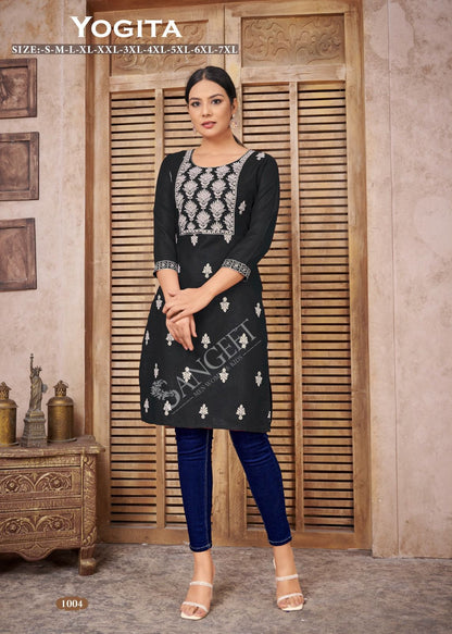 Yogita Mf Rayon Knee Length Kurtis