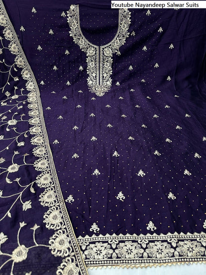 Youtube Nayandeep Silk Salwar Suits