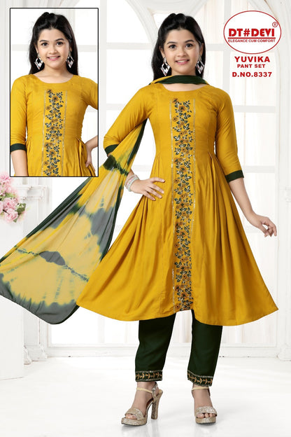 Yuvika-8337 Dt Devi Rayon Girls Readymade Pant Suits