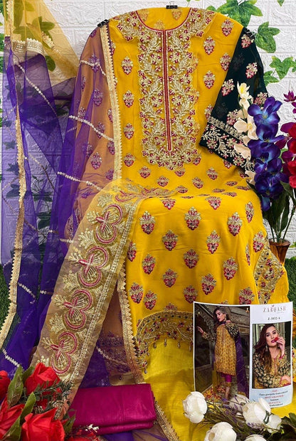 Z-3032 Zarqash Georgette Pakistani Salwar Suits