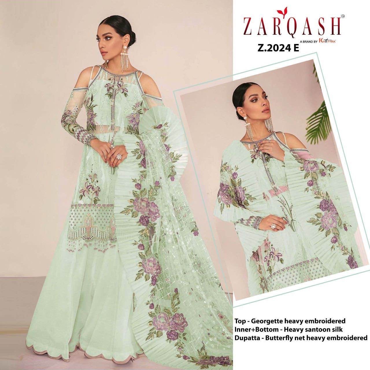 Z 2024 Zarqash Georgette Pakistani Salwar Suits