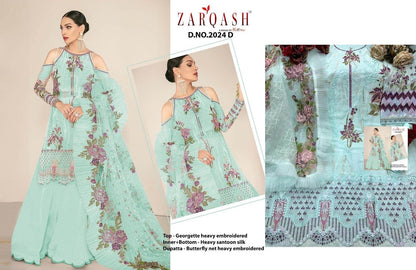 Z 2024 Zarqash Georgette Pakistani Salwar Suits