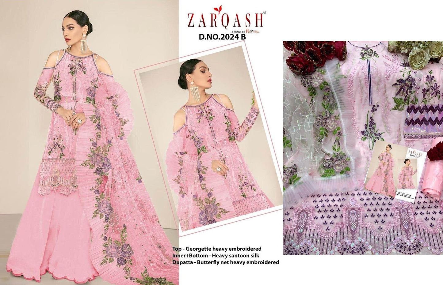 Z 2024 Zarqash Georgette Pakistani Salwar Suits