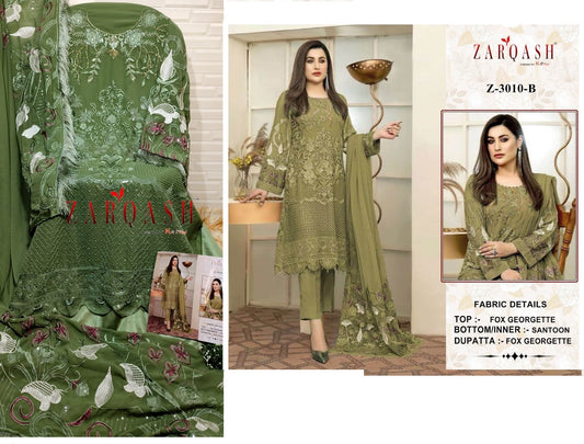 Z 3010 Zarqash Georgette Pakistani Salwar Suits