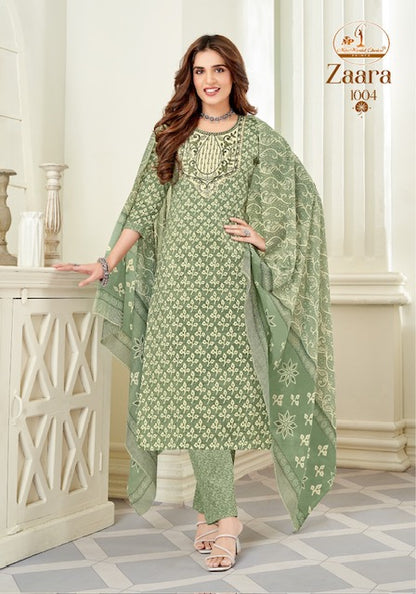 Zaara Vol 1 Miss World Choice Slub Cotton Pant Style Suits