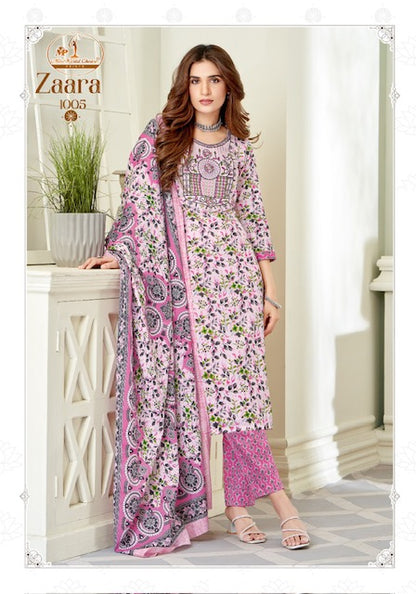 Zaara Vol 1 Miss World Choice Slub Cotton Pant Style Suits