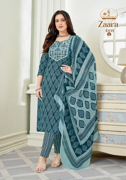 Zaara Vol 1 Miss World Choice Slub Cotton Pant Style Suits