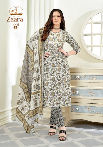 Zaara Vol 1 Miss World Choice Slub Cotton Pant Style Suits