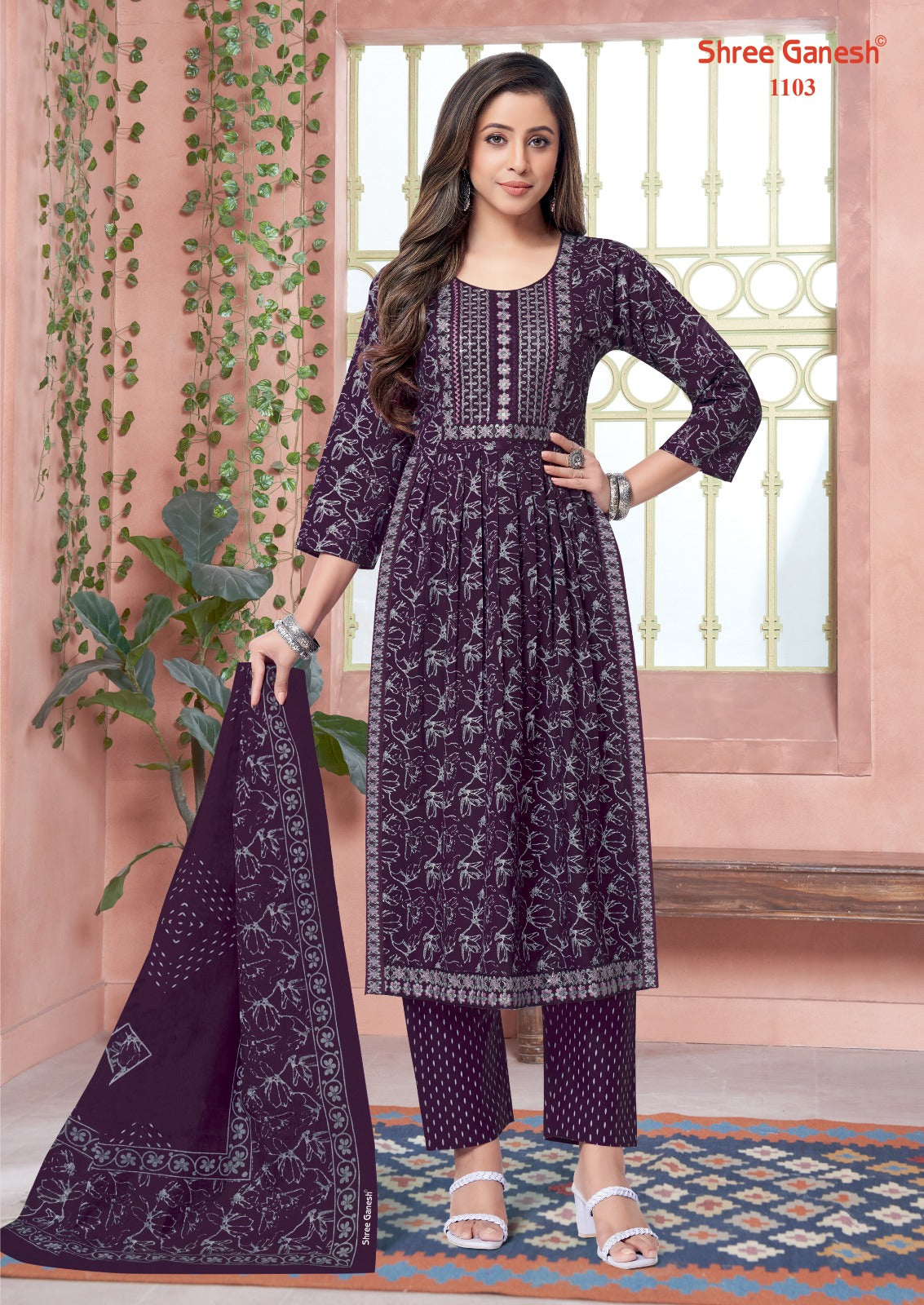 Zaara Vol 1 Shree Ganesh Cotton Readymade Pant Style Suits