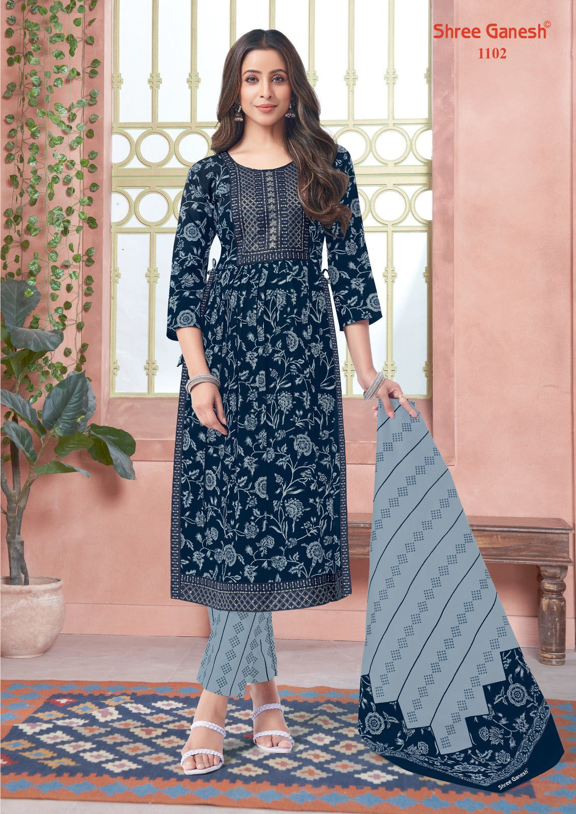 Zaara Vol 1 Shree Ganesh Cotton Readymade Pant Style Suits