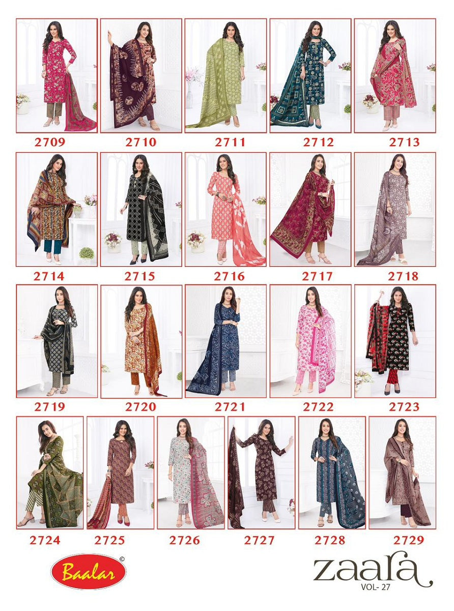 Zaara Vol 27 Baalar Cotton Dress Material