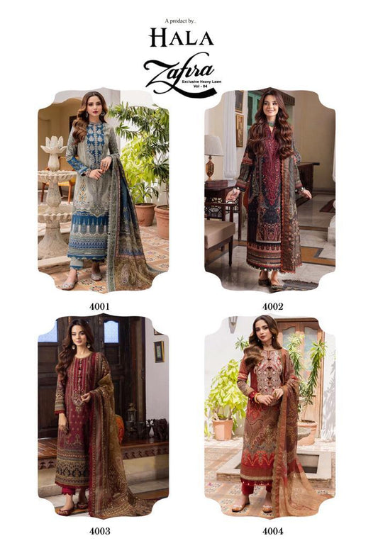 Zafira Vol 4 Hala Cotton Karachi Salwar Suits