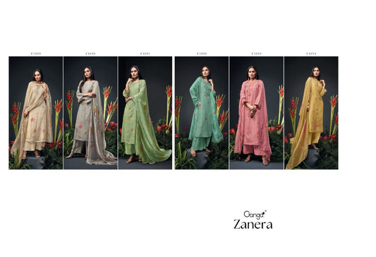 Zanera Ganga Bemberg Silk Plazzo Style Suits