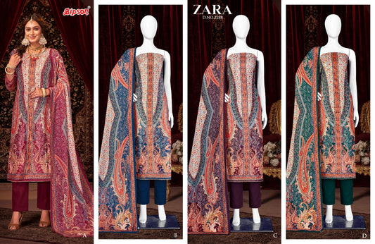 Zara-2288 Bipson Prints Viscose Velvet Suits