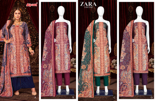 Zara-2289 Bipson Prints Viscose Velvet Suits