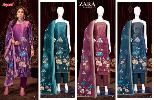 Zara 2286 Bipson Prints Viscose Velvet Suits