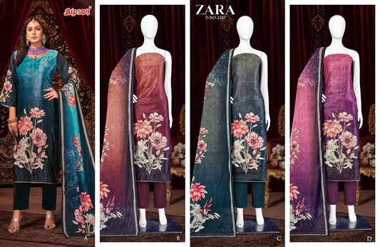 Zara 2287 Bipson Prints Viscose Velvet Suits
