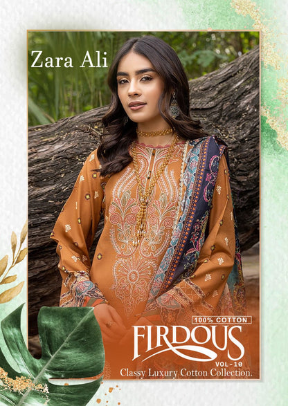 Zara Ali Firdous Vol 10 Keval Fab Karachi Salwar Suits