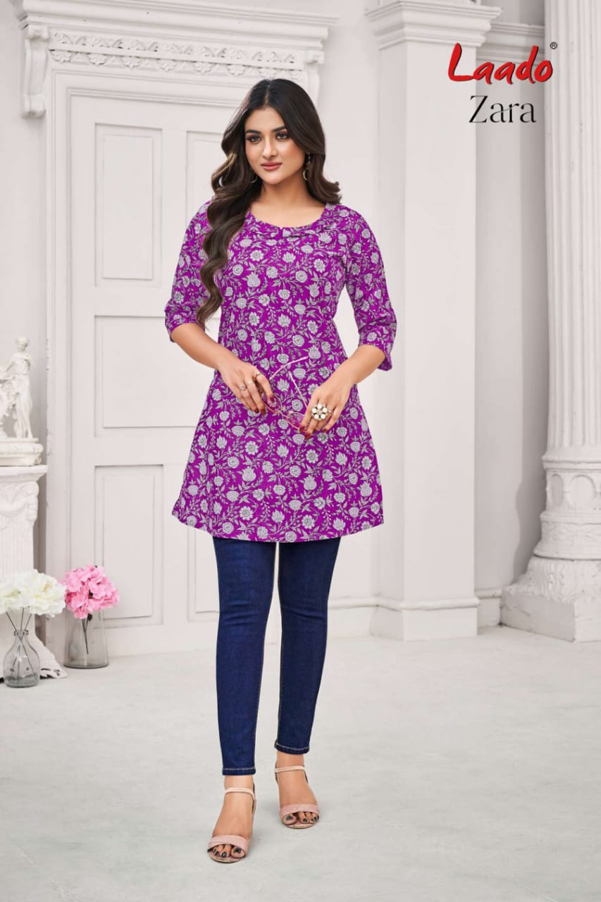 Zara Vol 2 Laado Cotton Short Kurtis