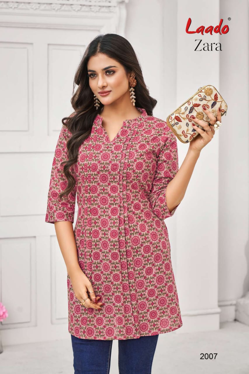 Zara Vol 2 Laado Cotton Short Kurtis