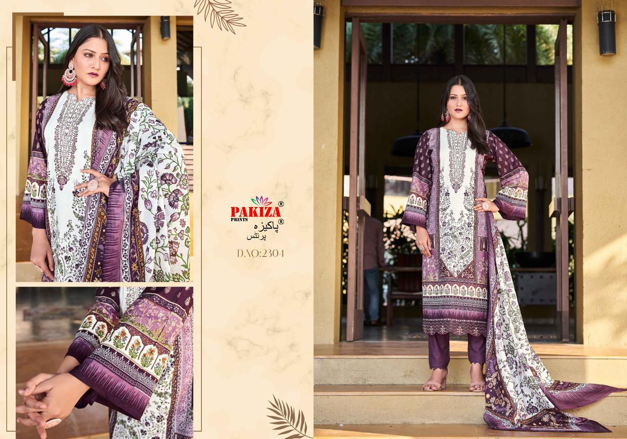 Zara Zikra Vol 23 Pakiza Prints Lawn Cotton Karachi Salwar Suits