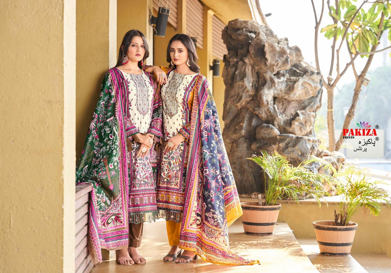 Zara Zikra Vol 23 Pakiza Prints Lawn Cotton Karachi Salwar Suits